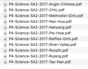 P4 Science SA2 2017