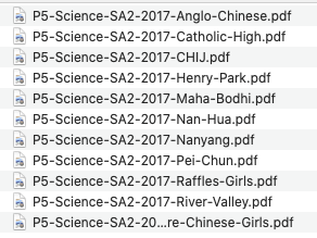 P5 Science SA2 2017